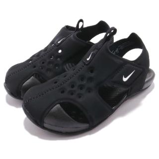 【NIKE 耐吉】Nike 童鞋 Sunray Protect 2 TD 小朋友 黑 涼鞋 護趾 黑(943827-001)