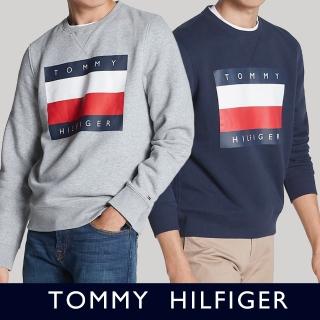 【Tommy Hilfiger】TOMMY 經典印刷LOGO鋪棉大學T恤 上衣-多色組合(百搭爆款/可男女搭配/平輸品)