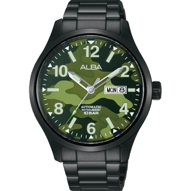 【ALBA】雅柏 東京印象 迷彩風大三針機械錶-42mm(AL4313X1/Y676-X039SD)