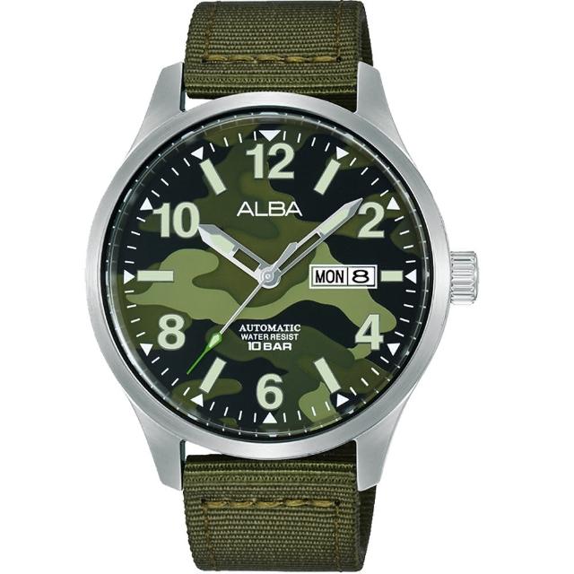 【ALBA】東京印象 迷彩風大三針機械錶-42mm(AL4267X1/Y676-X040G)