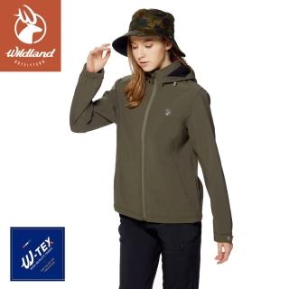 【Wildland 荒野】女 彈性防風超潑機能輕量外套《常春藤綠》0A92911/防風外套/連帽外套(悠遊山水)