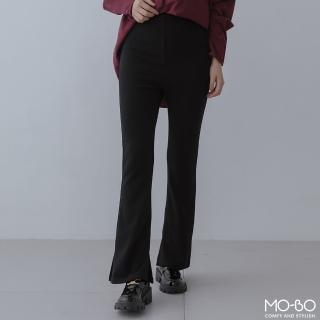【MO-BO】優質時尚顯瘦開岔喇叭褲(褲子)