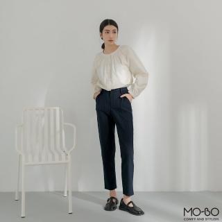 【MO-BO】OL舒適磨毛直條紋長褲(褲子)