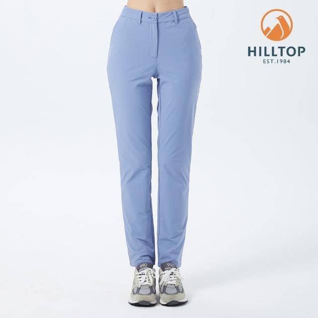 【Hilltop 山頂鳥】Business Lightweight 女款超潑水輕量彈性保暖長褲 PH31XFN3 藍