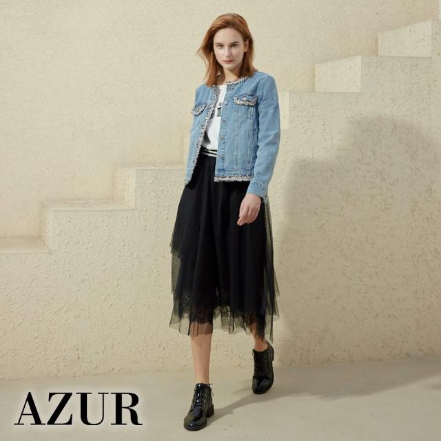 【AZUR】ROSSA  不規則層次感紗紗裙
