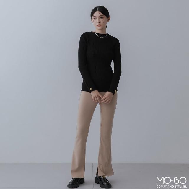 【MO-BO】優質時尚坑條針織上衣(上衣)
