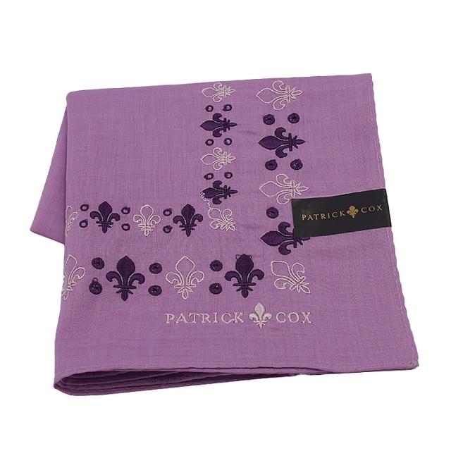 【PATRICK COX】經典LOGO刺繡帕領巾(紫色)