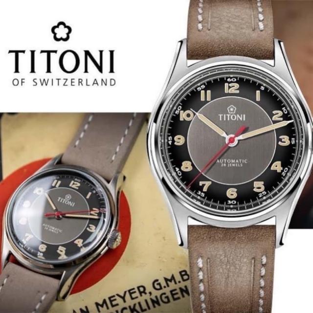【TITONI 梅花錶】傳承系列 百週年紀念傳奇復刻機械腕錶 / 39mm(83019S-ST-638)