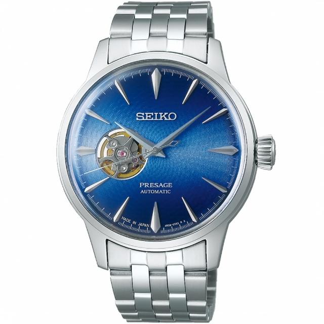 【SEIKO 精工】調酒師 鏤空開芯機械腕錶 4R38-01N0U/SSA439J1(SK034)