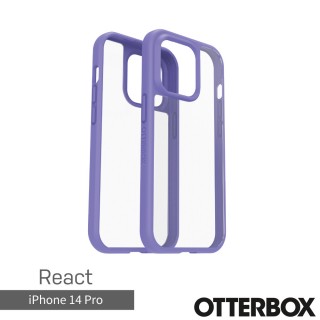 【OtterBox】iPhone 14 Pro 6.1吋 React輕透防摔殼(透紫)