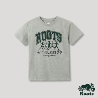 【Roots】Roots女裝-運動派對系列 城市跑者短袖T恤(灰色)