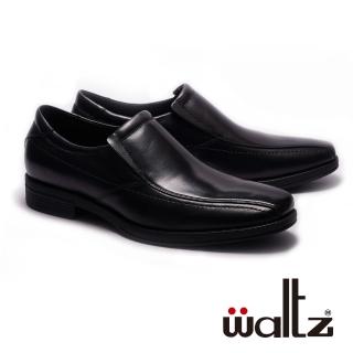 【Waltz】上班族首選 素面側V 紳士鞋 皮鞋(212612-02 華爾滋皮鞋)