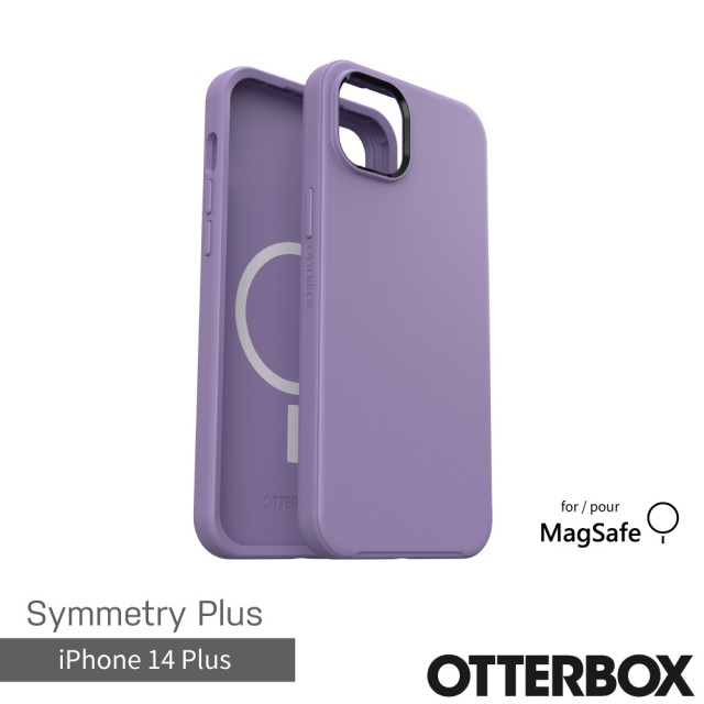 【OtterBox】iPhone 14 Plus 6.7吋 Symmetry Plus 炫彩幾何保護殼-紫(支援MagSafe)