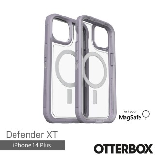 【OtterBox】iPhone 14 Plus 6.7吋 Defender XT防禦者系列保護殼-紫/透(支援MagSafe)