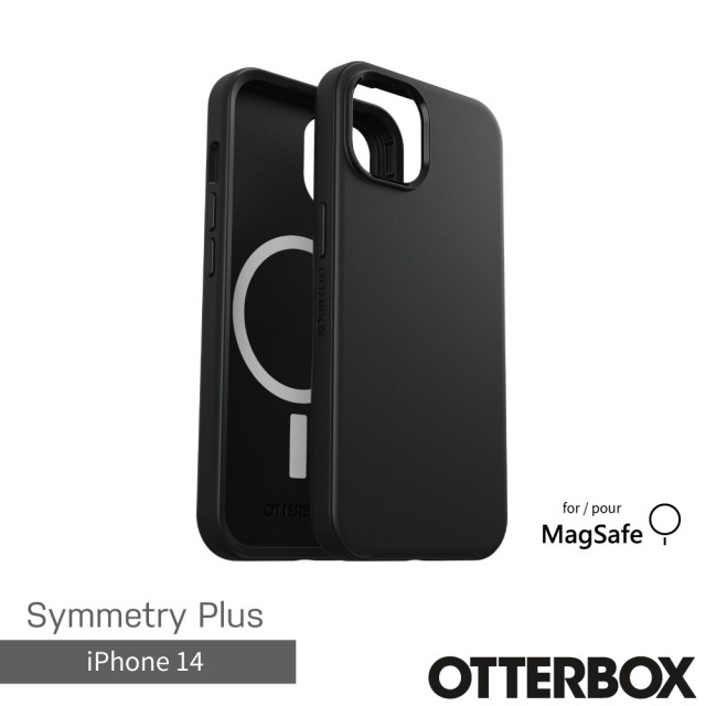 【OtterBox】iPhone 14 6.1吋 Symmetry Plus 炫彩幾何保護殼-黑(支援MagSafe)
