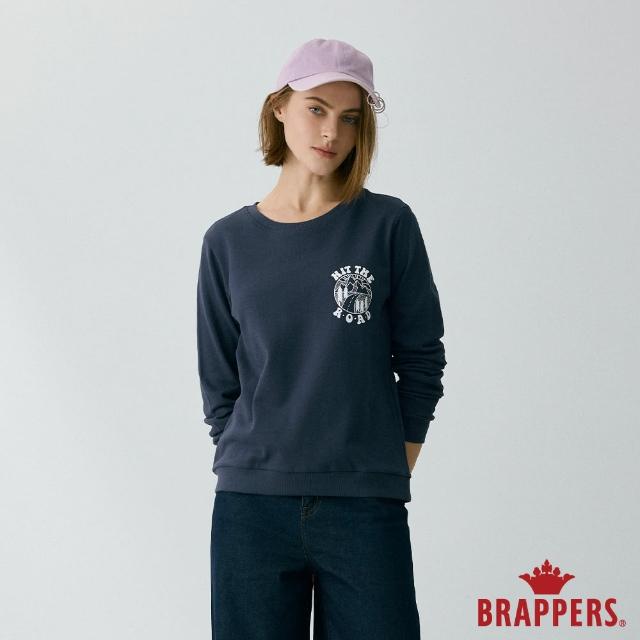 【BRAPPERS】女款 休閒山景印花T恤(靛藍)