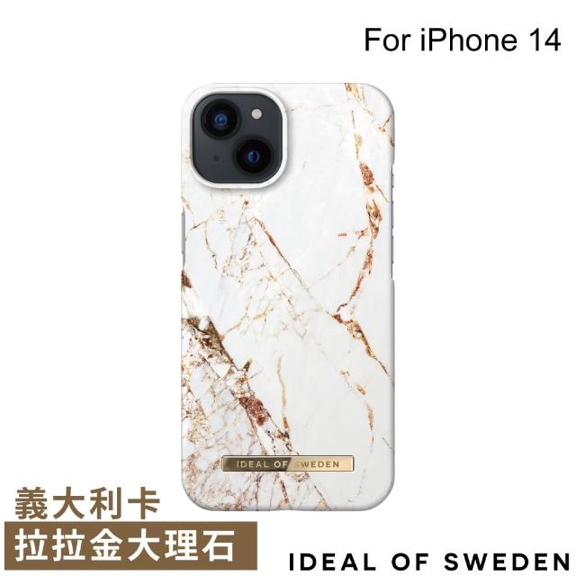 【iDeal Of Sweden】iPhone 14 6.1吋 北歐時尚瑞典流行手機殼(義大利卡拉拉金大理石)