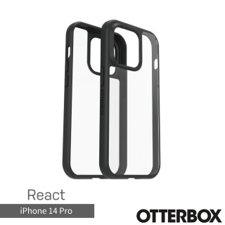 【OtterBox】iPhone 14 Pro 6.1吋 React輕透防摔殼(透黑)