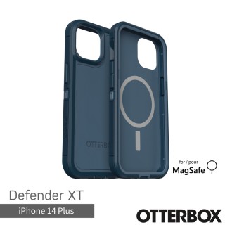 【OtterBox】iPhone 14 Plus 6.7吋 Defender XT防禦者系列保護殼-藍(支援MagSafe)