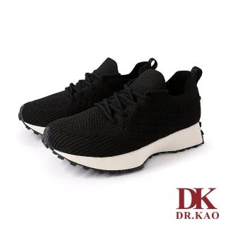 【DK 高博士】素面飛織襪套氣墊女鞋 63-2030-90 黑色