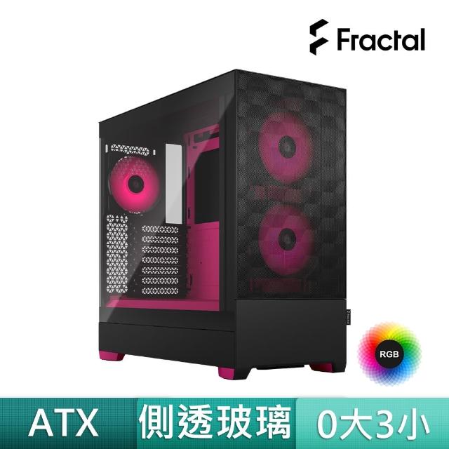 【Fractal Design】Pop Air RGB Magenta Core TGC 鋼化玻璃透側電腦機殼-暗魅紅(ATX機殼)
