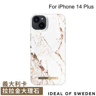 【iDeal Of Sweden】iPhone 14 Plus 6.7吋 北歐時尚瑞典流行手機殼(義大利卡拉拉金大理石)