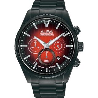【ALBA】雅柏 SIGNA 三眼計時石英腕錶-VD53-X388SD 母親節(SSB361P2)
