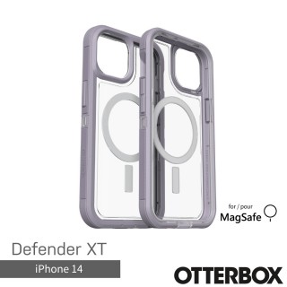 【OtterBox】iPhone 14 6.1吋 Defender XT防禦者系列保護殼-紫/透(支援MagSafe)