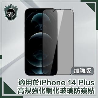 【穿山盾】iPhone 14 Plus 6.7吋高規強化鋼化玻璃防窺保護貼