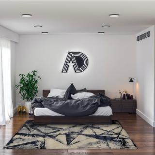 【山德力】斑駁幾何短毛地毯-雅格160x230cm(適用於書房、客廳、臥室等空間)