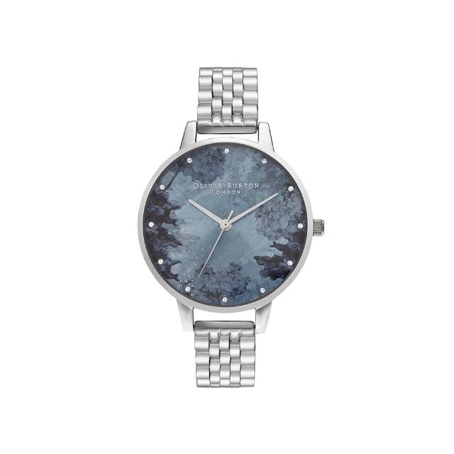 【Olivia Burton】Under The Sea系列-鋼殼藍面鋼色鐵帶腕錶-34mm(OB16US06)