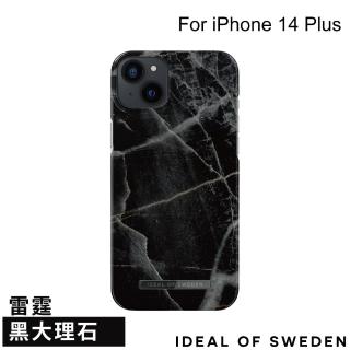 【iDeal Of Sweden】iPhone 14 Plus 6.7吋 北歐時尚瑞典流行手機殼(雷霆黑大理石)