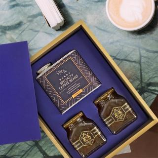 【Hiles】極品咖啡禮盒+泉發龍眼蜜(咖啡豆227g/罐+蜂蜜250gx2罐)