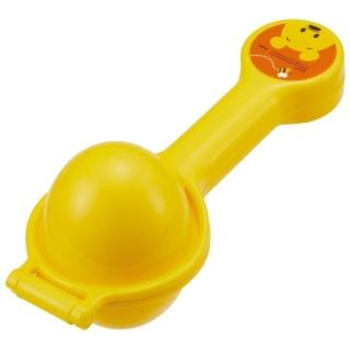 【小禮堂】Disney 迪士尼 小熊維尼 塑膠球形飯糰壓模器 - 黃半臉款(平輸品)