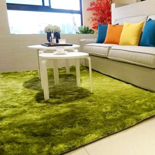 【Fuwaly】薇尼絲系列_嫩芽綠地毯-160x230cm(溫暖 漸層 質感 長毛 起居室 客廳 書房 地毯)