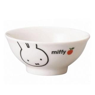 【小禮堂】Miffy 米飛兔 陶瓷碗 - 白大頭姓名款(平輸品) 米菲兔