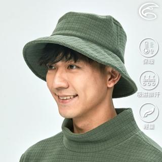 【ADISI】Soft checker 刷毛輕防風保暖漁夫帽 AH22044 / 混沌綠(帽子 毛帽 保暖帽 抗靜電 輕量)
