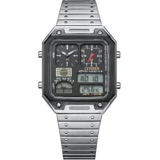 【CITIZEN 星辰】Chronograph 80年代復古計時電子腕錶(JG2126-69E)