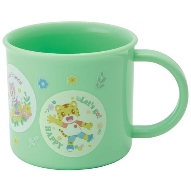 【小禮堂】巧虎 兒童單耳塑膠杯 200ml Ag+ - 綠圓框款(平輸品)