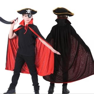 【橘魔法】黑紅雙面吸血鬼披風 (萬聖節 服飾 兒童 服裝 角色扮演 男童 女童 童裝 海盜)