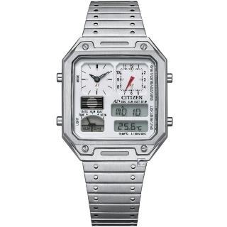 【CITIZEN 星辰】Chronograph 80年代復古計時電子腕錶(JG2120-65A)