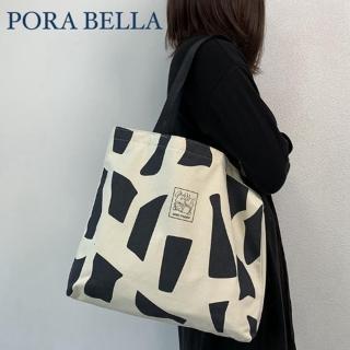 【Porabella】時尚帆布托特包 新款個性氣質大容量包 肩背帆布包 通勤族最愛 Tote Bags