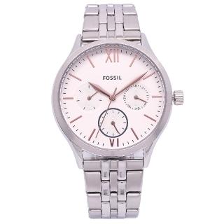 【FOSSIL】FOSSIL 美國最受歡迎頂尖運動時尚三眼造型女性腕錶-白面-BQ2468W