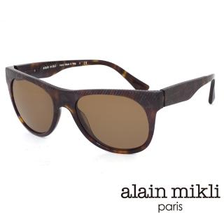【Alain Mikli】法國時尚週 經典復古特色款太陽眼鏡(琥珀 A5012-3627)