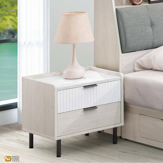 【WAKUHOME 瓦酷家具】Hepburn明亮輕奢風床頭櫃A023-B31-01
