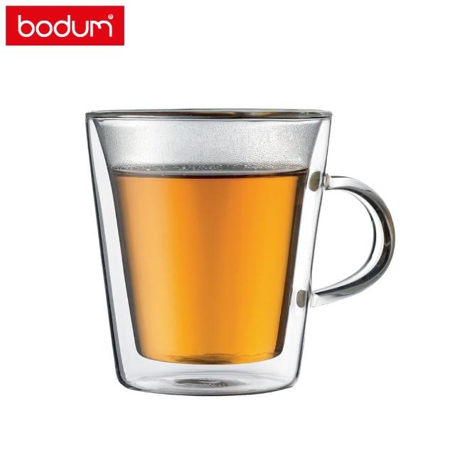 【BODUM】CANTEEN 雙層玻璃杯兩件組 200cc-2入(咖啡杯 玻璃杯 水杯可耐-20-180度C)