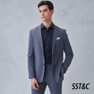 【SST&C 最後65折】灰色威爾斯格紋修身西裝外套0112212001