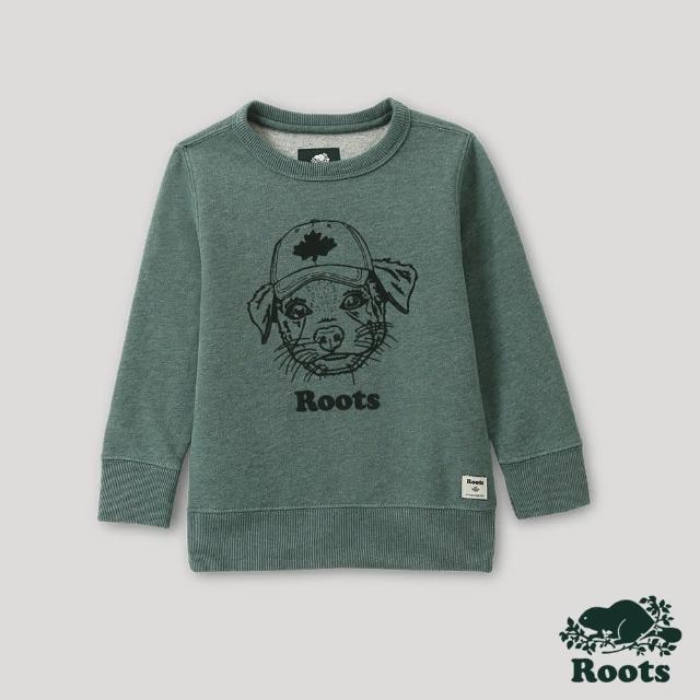 【Roots】Roots小童-經典傳承系列 毛孩元素圓領上衣(綠色)