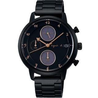 【agnes b.】give Love 法式太陽能不鏽鋼中性手錶-40mm(BZ6005X1/VR43-KLJ0SD)