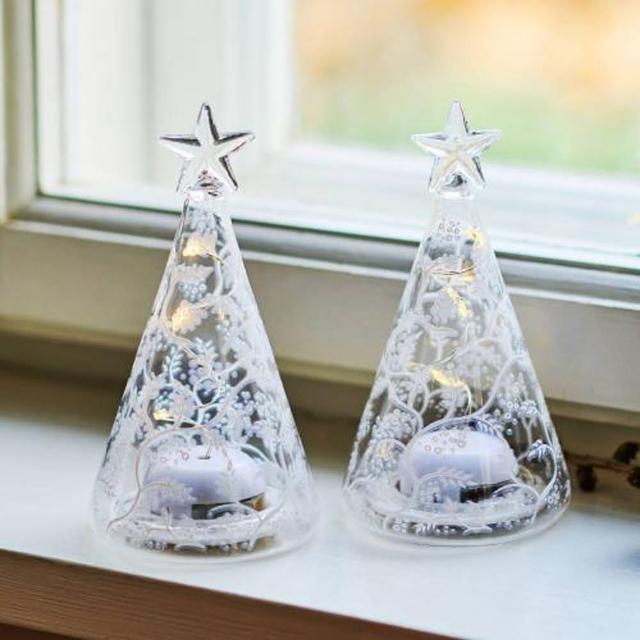 【丹麥 Sirius】透明枝葉聖誕樹燈(小款兩入組)